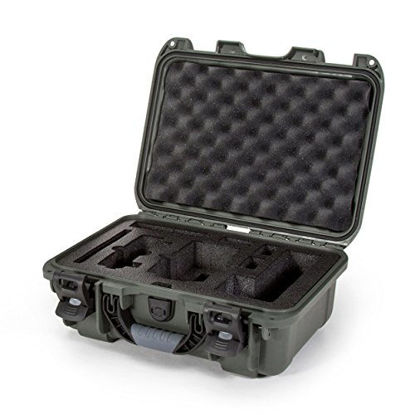 Picture of Nanuk Drone Waterproof Hard Case with Custom Foam Insert for DJI Mavic Air Fly More Combo - Olive