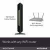 Picture of NETGEAR Nighthawk Cable Modem CM1200 - Compatible with All Cable Providers Including Xfinity by Comcast, Spectrum, Cox | For Cable Plans Up to 2 Gigabits | 4 x 1G Ethernet Ports | DOCSIS 3.1, Black