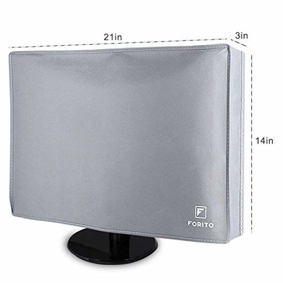 Picture of 19" 20" 21.5" 22" Universal Computer Monitor Dust Cover for 19 Inch to 22 Inch LCD/LED HD Screen Panel (Size: 21W x 14H x 3D), Nonwoven Fabric Dust-Proof, Water Resistant -Gray