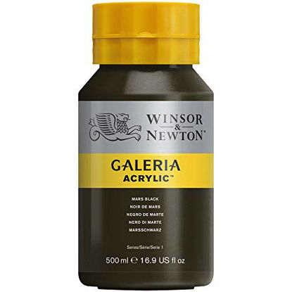 Picture of Winsor & Newton Galeria Acrylic Paint, 500-ml Bottle, Mars Black