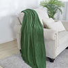 Picture of Bourina Textured Solid Soft Sofa Throw Couch Cover Knitted Decorative Blanket,Green, 60"x80"