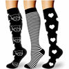 Picture of Compression Socks,(3 Pairs) Compression Sock Women & Men - Best Running, Athletic Sports, Crossfit, Flight Travel (Multti-colors20, Small/Medium)