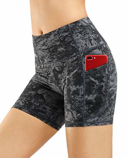 THE GYM PEOPLE High Waist Yoga Shorts for Women Tummy Control Fitness Athletic  Workout Running Shorts