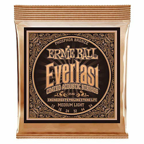 Picture of Ernie Ball Everlast Medium Light (12-54) Coated Phosphor Bronze Acoustic Guitar Strings (P02546)