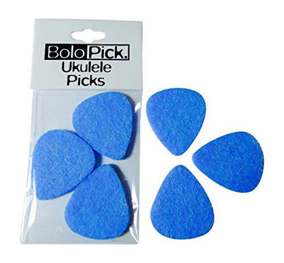 Picture of BoloPick Felt Picks for Ukulele 6 Pack (Blue)