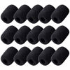 Picture of Wode Shop 15 Pack Foam Microphone Windscreen, Lapel Headset Microphone Sponge Mini Foam Cover Shield Protection for Variety of Headset Microphone(Black)