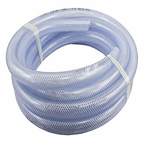 Picture of Duda Energy HPpvc250-010ft 10' x 2-1/2" ID High Pressure Braided Clear Flexible PVC Tubing Heavy Duty UV Chemical Resistant Vinyl Hose