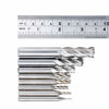 Picture of AUTOTOOLHOME 1/8" 3/16" 1/4" 5/16" 3/8" 1/2" high Speed Steel HSS 4 Flute Straight End Mill Cutter 5/32" 1/16" Set of 8