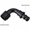 Picture of EVIL ENERGY 8AN 90 Degree Push Lock Hose Fitting End Black