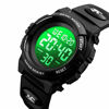 Picture of Boys Digital Watch Outdoor Sports 50M Waterproof Electronic Watches Alarm Clock 12/24 H Stopwatch Calendar Wristwatch - All Black