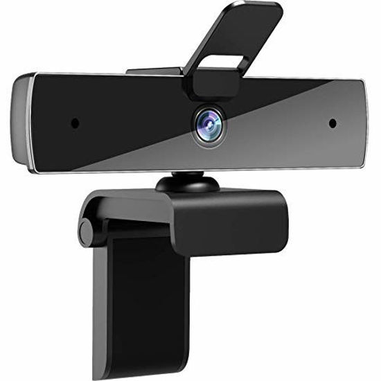 Picture of Webcam with Microphone and Privacy Cover, [Upgraded] Qtniue FHD Webcam 1080p, Desktop or Laptop and Smart TV USB Camera for Video Calling, Stereo Streaming and Online Classes