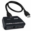 Picture of NEWCARE 1x2 HDMI Splitter with Audio Extractor, 4k@60Hz Powered 1 in 2 Out HDMI2.0b Splitter with Optical and R/L Audio Output for Dual Monitors Duplicate/Mirror Only,Support 3D for PS5 Xbox One HD TV