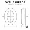 Picture of Brainwavz Ear Pads For ATH M50X, M50XBT, M40X, M30X, HyperX, SHURE, Turtle Beach, AKG, ATH, Philips, JBL, Fostex Replacement Memory Foam Earpads & Fits Many Headphones (see list), Black Oval