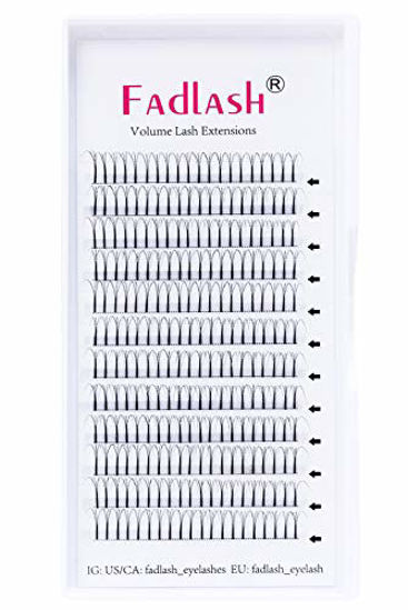 Picture of Lash Extensions D Curl 3D Individual Eyelashes 0.07mm FADLASH Premade Fans Eyelash Extensions 14mm Volume Lash Extension Supplies 3D-0.07D-14mm