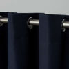 Picture of Exclusive Home Curtains Indoor/Outdoor Solid Cabana Grommet Top Curtain Panel Pair, 54x108, Navy