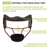 Picture of Champion Sports FMARD Steel Softball Face Mask - Classic Baseball Fielders Masks for Adults - Durable Head Guards - Premium Sports Accessories for Indoors and Outdoors - Red