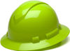 Picture of Pyramex Ridgeline Full Brim Hard Hat, 4-Point Ratchet Suspension, Hi-Vis Lime