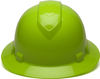 Picture of Pyramex Ridgeline Full Brim Hard Hat, 4-Point Ratchet Suspension, Hi-Vis Lime