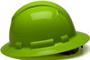 Picture of Pyramex Ridgeline Full Brim Hard Hat, 4-Point Ratchet Suspension, Hi-Vis Lime