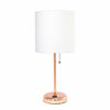 Picture of Limelights LT2024-RGD Stick Charging Outlet Table Lamp, Rose Gold/White