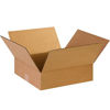 Picture of BOX USA B14144 Flat Corrugated Boxes, 14"L x 14"W x 4"H, Kraft (Pack of 25)