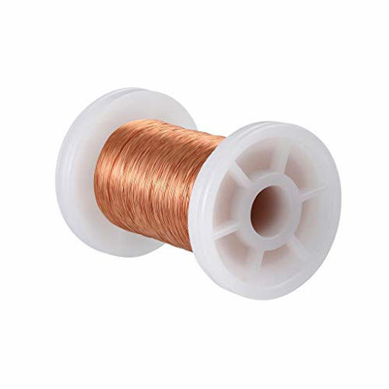 Picture of BNTECHGO 36 AWG Magnet Wire - Enameled Copper Wire - Enameled Magnet Winding Wire - 2 oz - 0.0049" Diameter 1 Spool Coil Natural Temperature Rating 155 Widely Used for Transformers Inductors