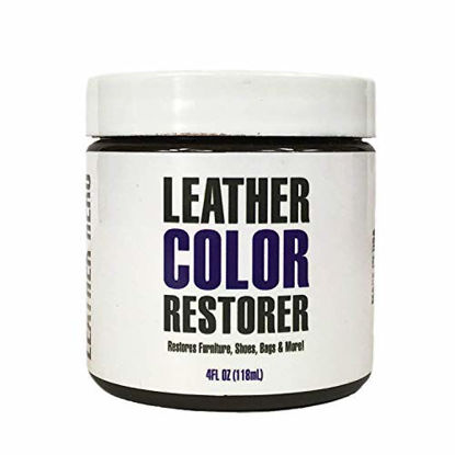 Picture of Leather Hero Leather Color Restorer & Dauber Kit- Repairs, Renews & Recolors Faded Leathers | Many Colors for Couches, Shoes, Purses, Car Seats & More - 4oz (Mahogany)