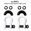 Picture of AUTMATCH Shackles 3/4" D Ring Shackle (2 Pack) 41,887Ib Break Strength with 7/8" Screw Pin and Shackle Isolator & Washers Kit for Tow Strap Winch Off Road Jeep Vehicle Recovery White & Black