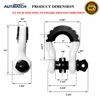 Picture of AUTMATCH Shackles 3/4" D Ring Shackle (2 Pack) 41,887Ib Break Strength with 7/8" Screw Pin and Shackle Isolator & Washers Kit for Tow Strap Winch Off Road Jeep Vehicle Recovery White & Black