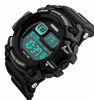 Picture of Men Military Sport Watch Fashion Multifunction Digital Watches Alarm Stopwatch Waterproof LED Wristwatch (229/Black)