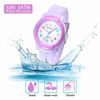 Picture of Kids Analog Watch for Girls Boys Waterproof Learning Time Wrist Watch Easy to Read Time WristWatches for Kids(Purple)