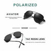 Picture of SODQW Aviator Sunglasses for Women Polarized Mirrored, Large Metal Frame, UV 400 Protection (Non-Mirrored Lens)