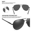 Picture of SODQW Aviator Sunglasses for Women Polarized Mirrored, Large Metal Frame, UV 400 Protection (Non-Mirrored Lens)