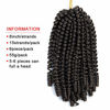 Picture of 6 Pack Spring Twist Crochet Braiding Hair 8 Inch Bomb Twist Crochet Braids Ombre Colors Low Temperature Kanekalon Synthetic Fluffy Hair Extensions 15 Strands 55g/Pack (8inches, M1B-27)