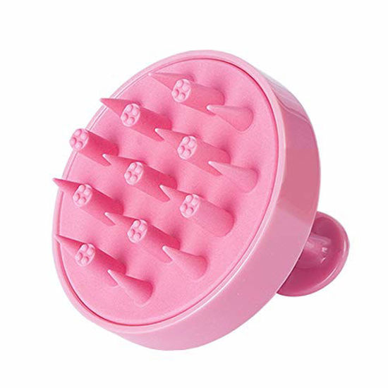 Picture of Heeta Hair Scalp Massager, Updated Wet and Dry Hair Shampoo Brush Scalp Massage Brush with Soft Silicone Brush Head Massager, Rose Pink