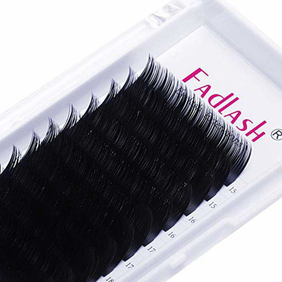 Picture of Eyelash Extensions 8-20mm FADLASH D Curl Lash Extensions 0.20 Thickness Premium Silk Classic Eyelash Extensions Supplies (0.20-D, 15mm)