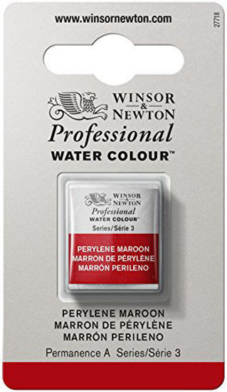 Picture of Winsor & Newton Professional Water Colour Paint, Half Pan, Perylene Maroon