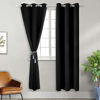 Picture of BGment Black Blackout Curtains for Living Room - Grommet Thermal Insulated Room Darkening Energy Saving Curtains for Bedroom, Set of 2 Panels, 42 x 84 Inch