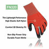 Picture of DEX FIT Gardening Work Gloves FN320, 3D Comfort Stretch Fit, Power Grip, Thin Lightweight, Durable Foam Nitrile Coating, Machine Washable, Red X-Large 3 Pairs