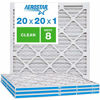 Picture of Aerostar Clean House 20x20x1 MERV 8 Pleated Air Filter, Made in The USA, (Actual Size: 19 3/4"x19 3/4"x3/4"), 4-Pack, White