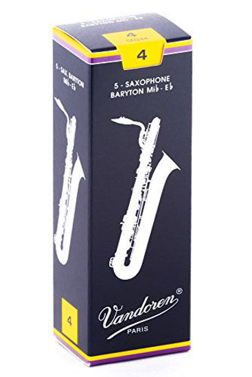 Picture of Vandoren SR244 Bari Sax Traditional Reeds Strength 4; Box of 5