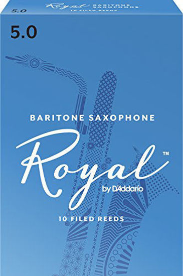 Picture of Royal by D'Addario RLB1050 Baritone Sax Reeds, Strength 5.0, 10-pack