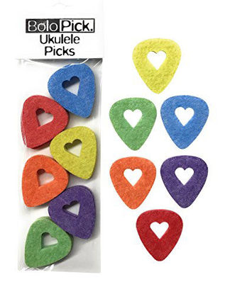 Picture of Bolopick Felt Picks, with easy grip cut-out, 12 Pack, Multi colors