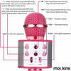 Picture of Mockins Pink Bluetooth Wireless Karaoke Microphone with Built in Bluetooth Speaker | Compatible with iOS and Android | 3 in 1 Wireless Portable Karaoke Machine for Kids and Adults