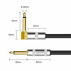 Picture of Penker 2 Pack Guitar Instrument Cable 3FT,Right Angle 1/4-Inch TS to Straight 1/4-Inch TS Gold Plated 6.35mm Guitar Cord,1 Meter for Guitar Bass Keyboard Effector Microphone Mixer