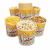 Picture of Novelty Place] Retro Style Plastic Popcorn Containers for Movie Night - 7.25" Tall x 7.25" Top Diameter (6 Pack)