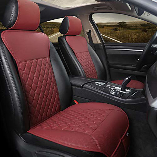 1 Piece Luxury PU Leather Front Car Seat Cover with Backrest, Breathable  and Soft Auto Seat Protector,Universal Fit 95% of Cars (Sedan SUV Pickup  Van) 