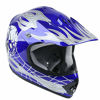 Picture of TCT-MT Helmet Goggles+Gloves New DOT Youth Blue Skull Dirt Bike ATV Motocross Large