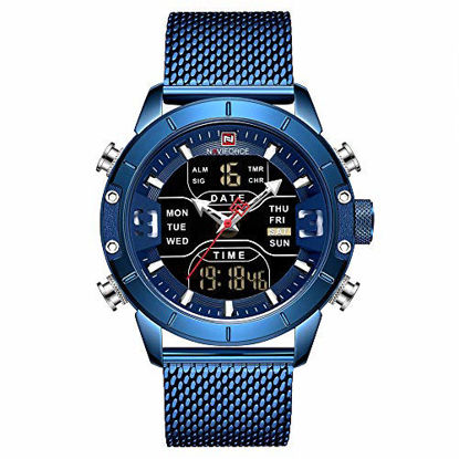 Picture of NAVIFORCE Digital Watch Men Waterproof Sports Watches Stainless Steel Military Quartz Clock Wristwatch