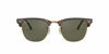 Picture of Ray-Ban RB 3016 Clubmaster Square Sunglasses, Red Havana/Polarized Green, 49 mm